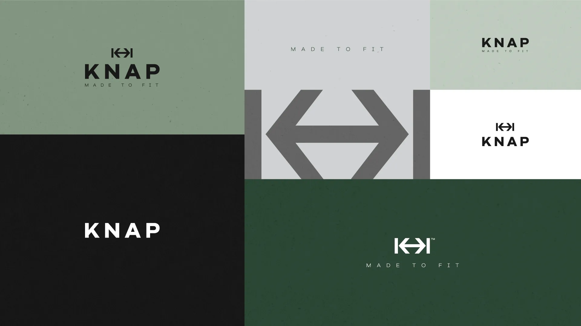 Knap - measure made suits logo and variations