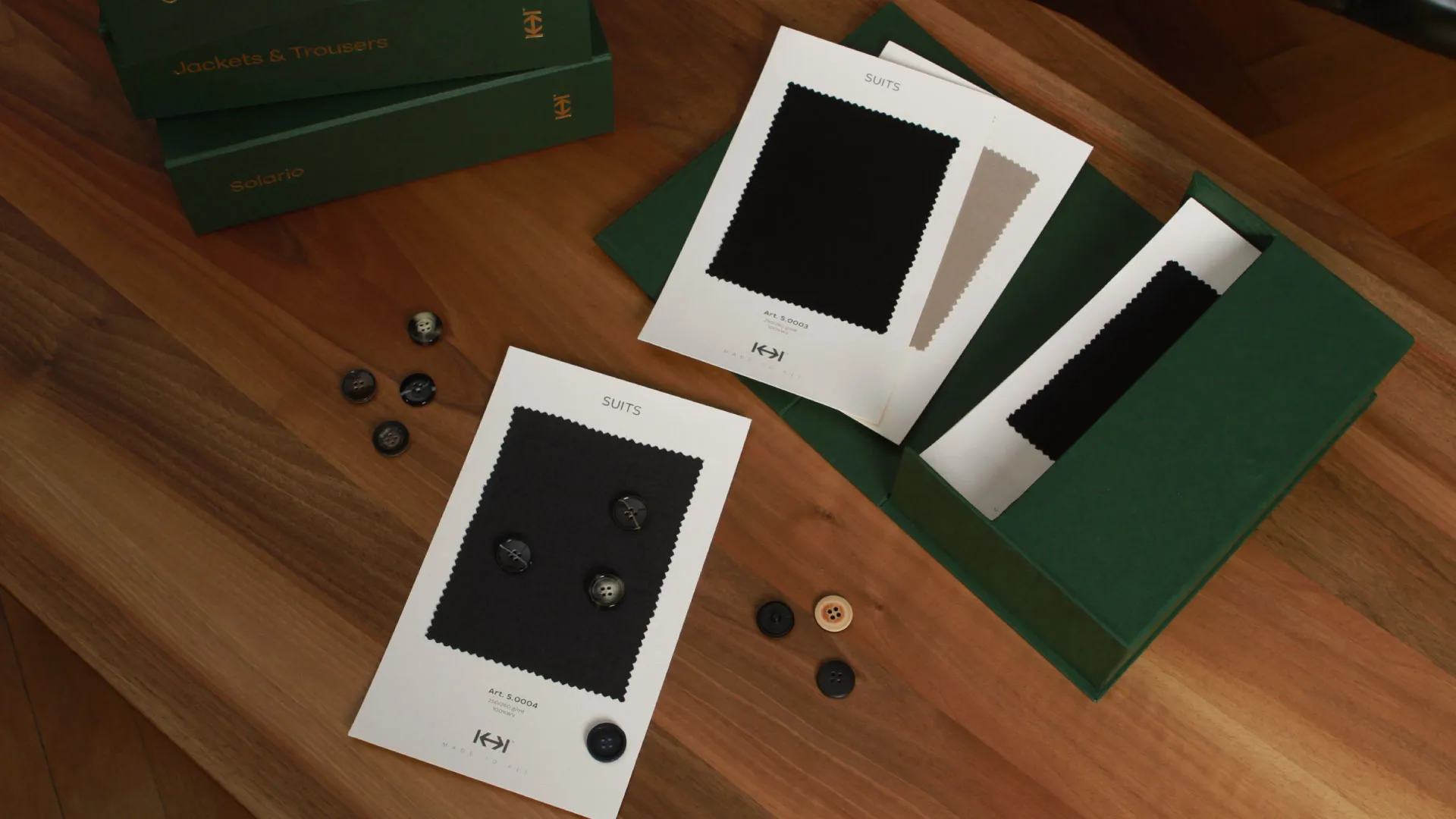 Knap - measure made suits materials catalog