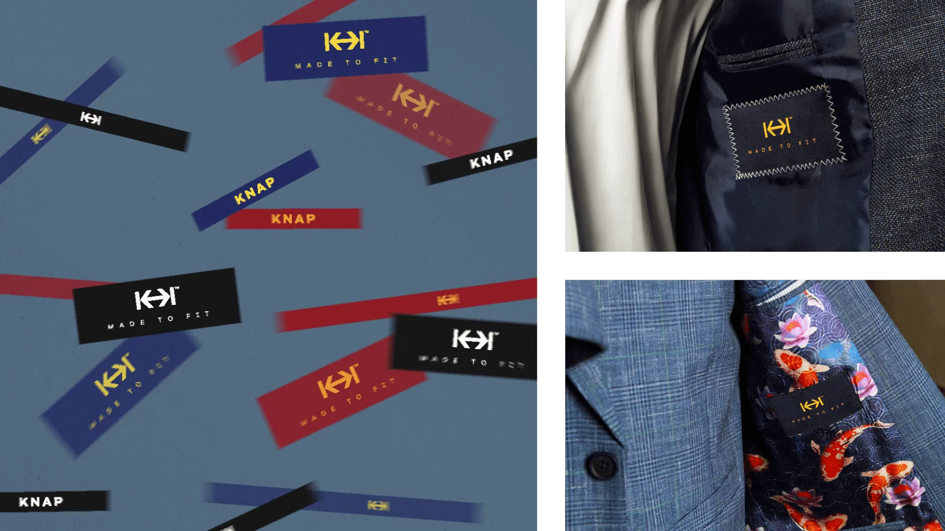 Knap - measure made suits - labels