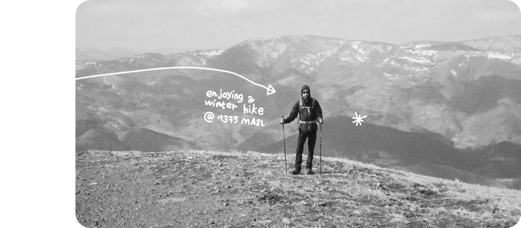 Nikola Petrovic at Stolovi mountain's highest peak