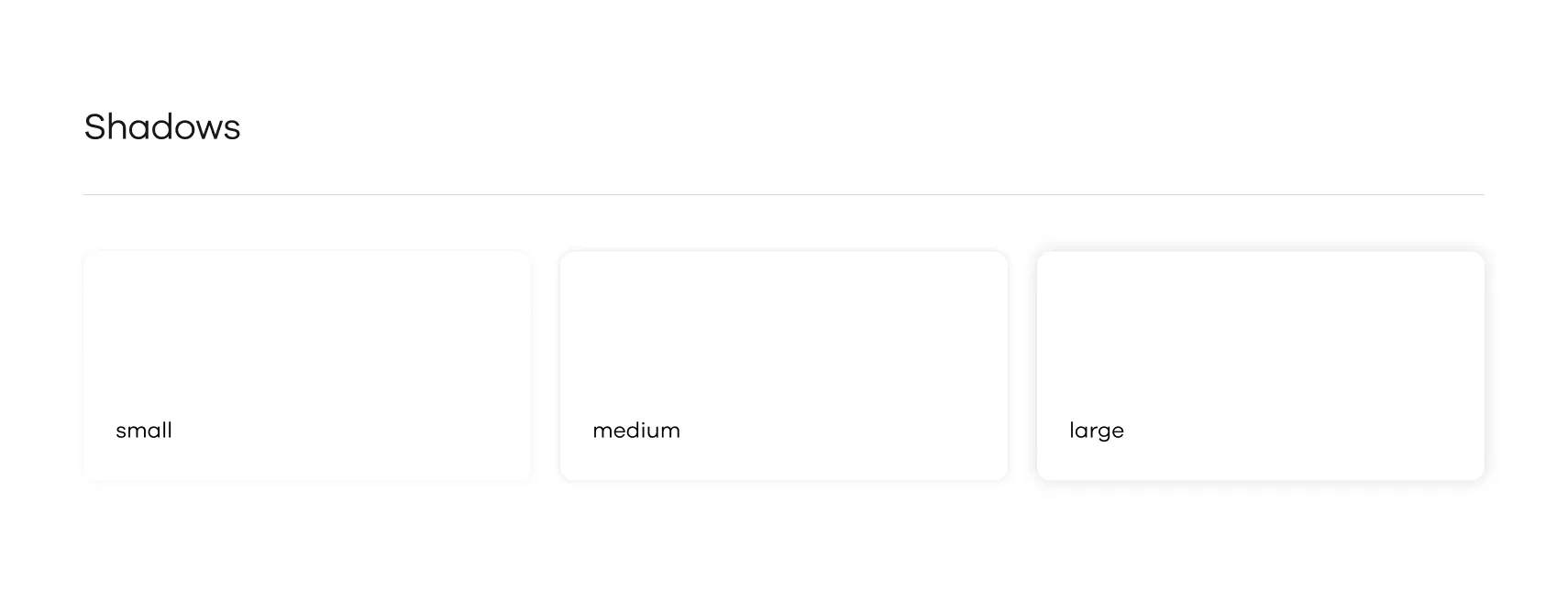 Savadeck business portal styleguide - shadows
