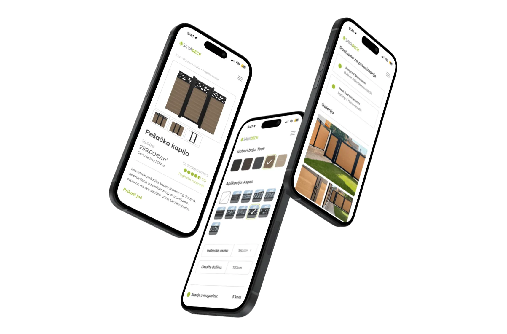 Savadeck business portal pages design mobile device preview