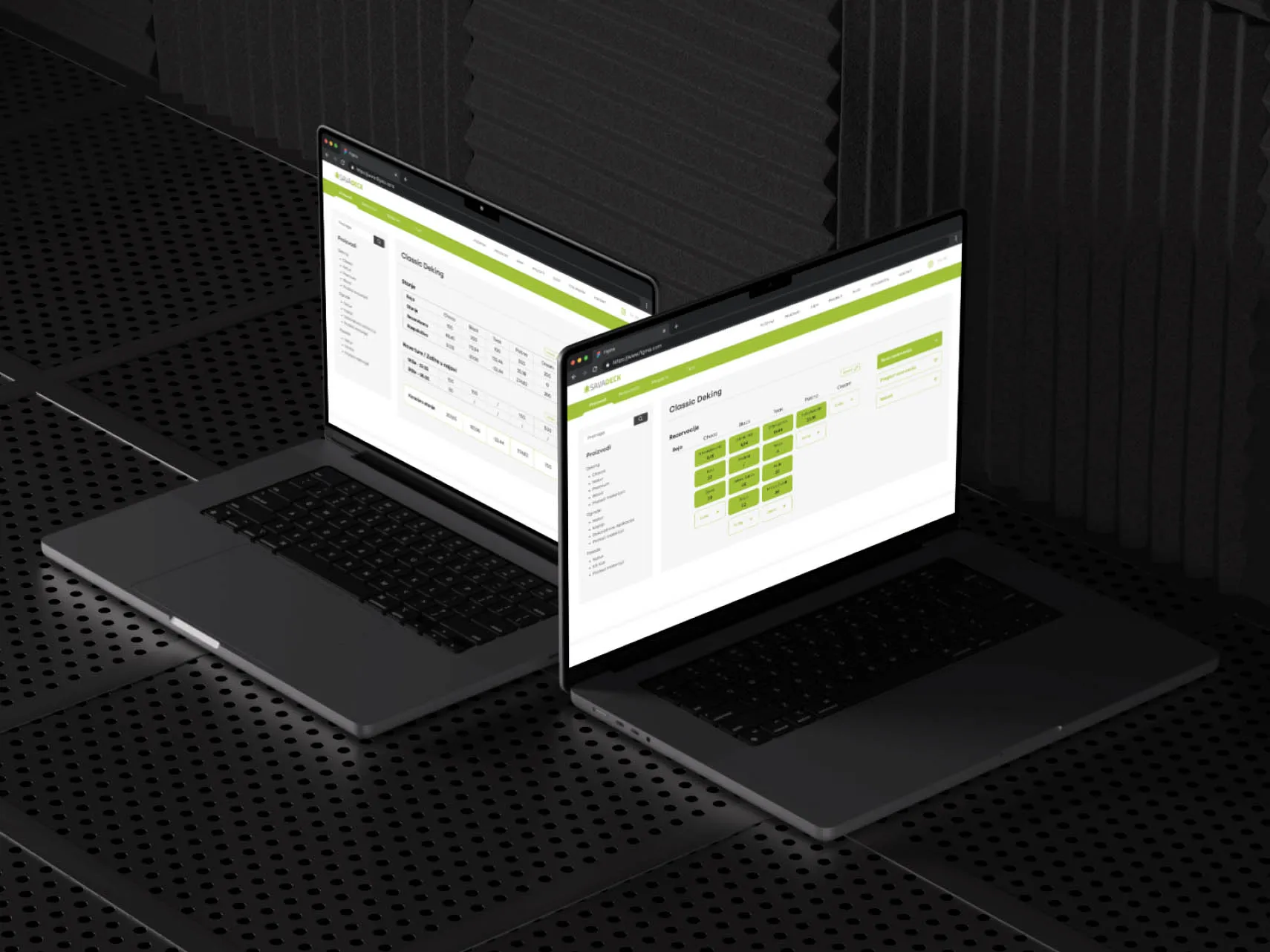 Savadeck business portal showcase, preview on macbooks