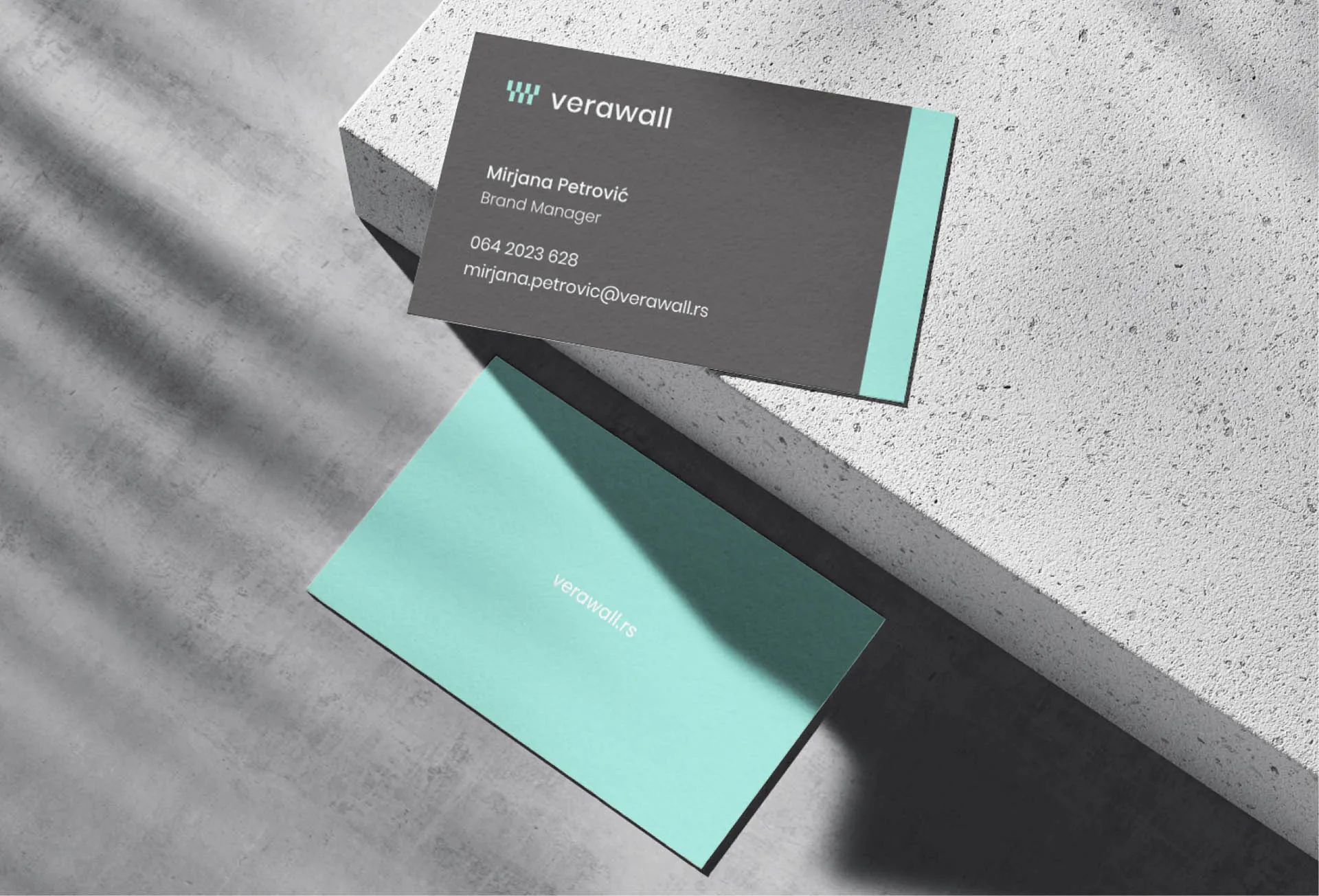 Verawall business cards design